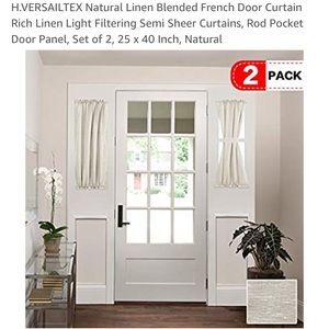 Farmhouse - cream curtain panels (linen blend)